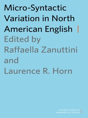 cover image of Micro-Syntactic Variation in North American English